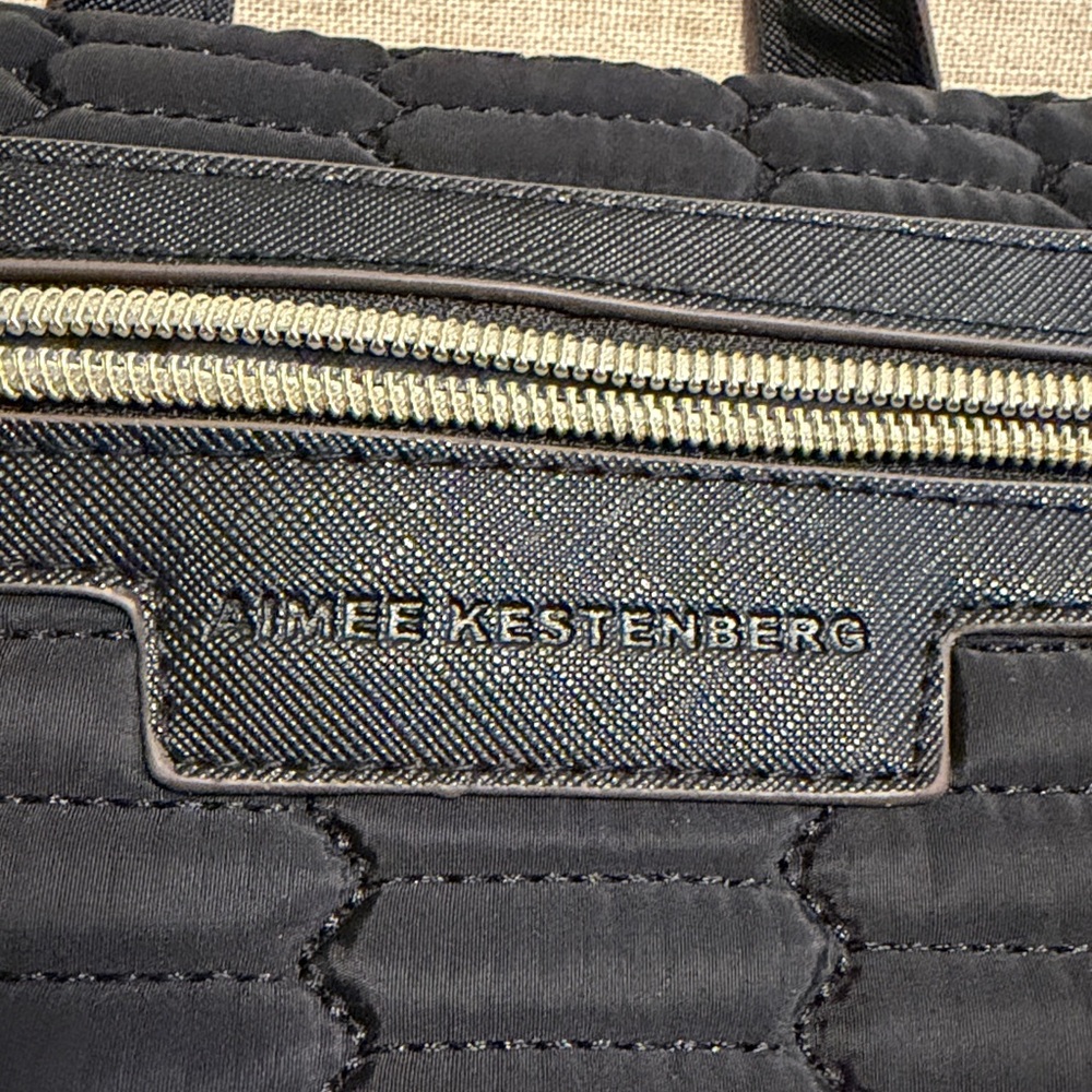 Aimee Kestenberg Quilted “Sardinia” Nylon Black Backpack - Picture 3 of 16